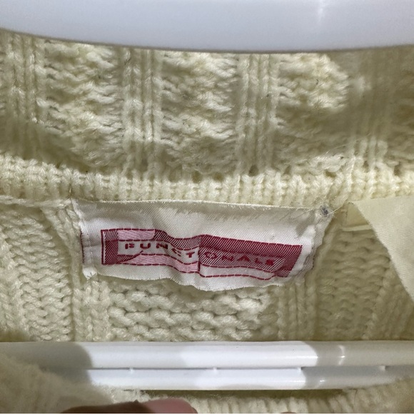 Vintage Cream Cable Knit Sweater – Chunky Fisherman Style - Picture 9 of 11
